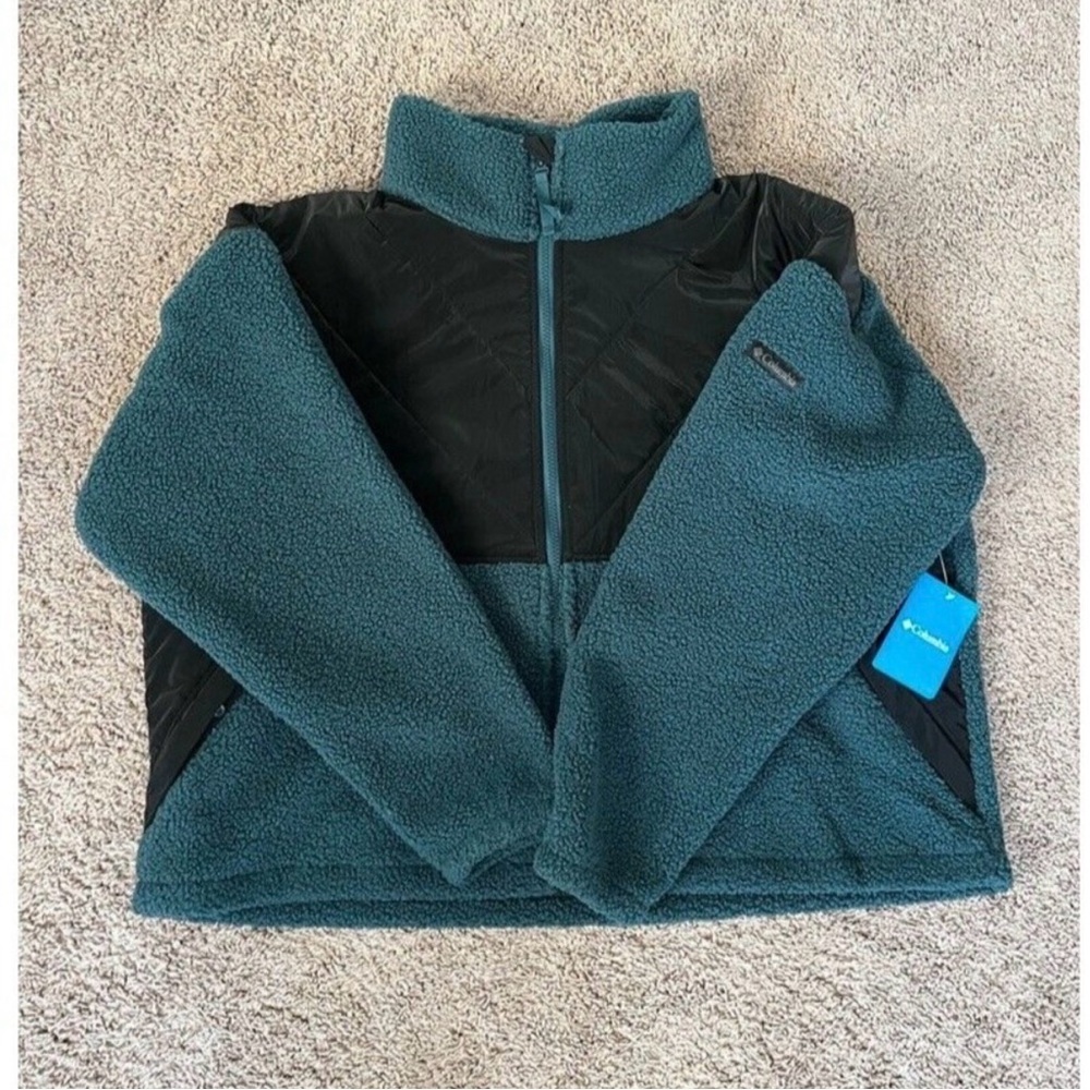 Columbia Women’s Teal and Black Uphill Edge Full Zip Fleece Jacket XXL